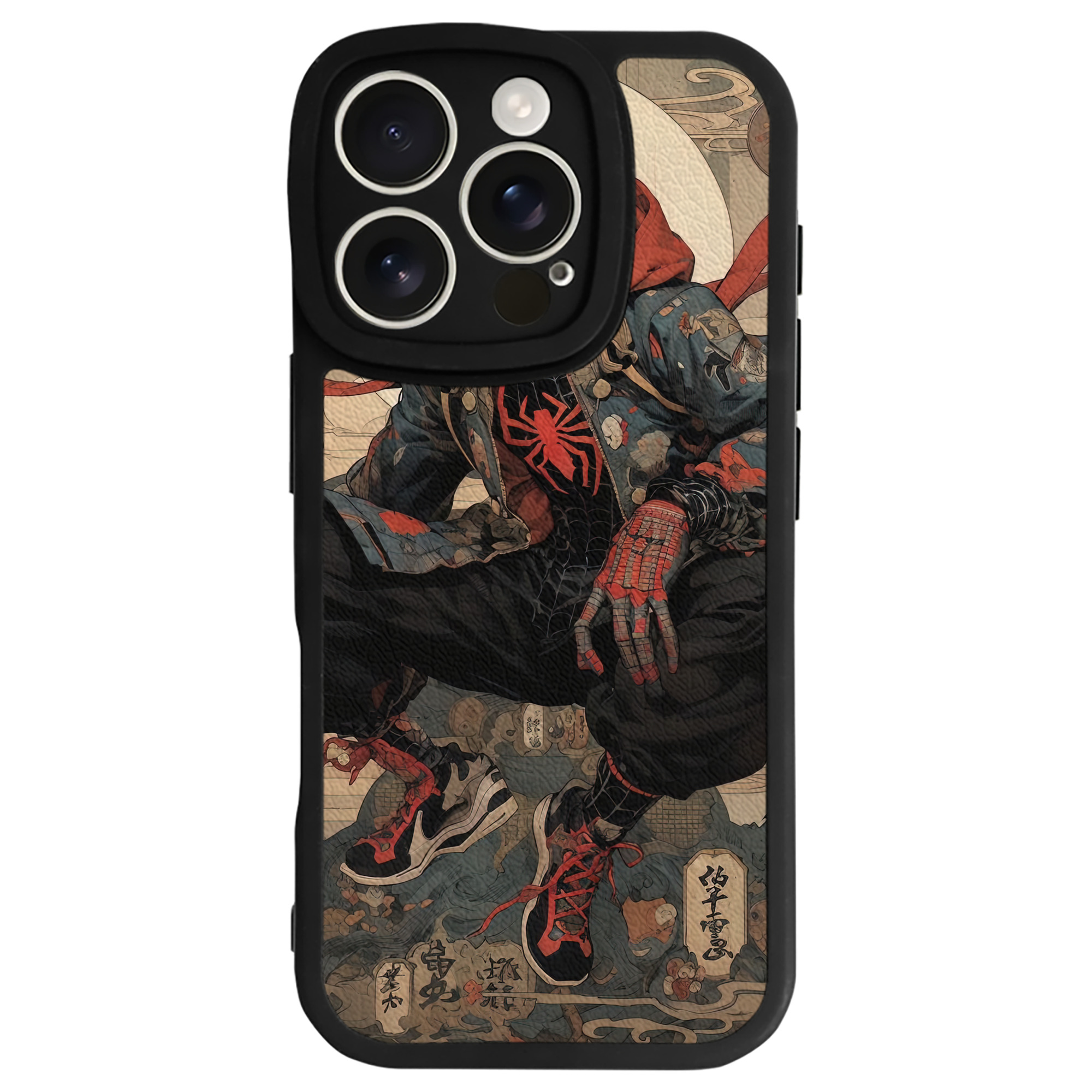 Spider Man スパイダーマン 【iPhone 16シリーズ対応】シリコンスマホケース（レザー調） 材質：シリコン